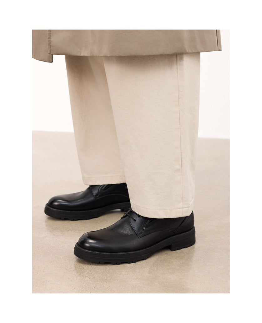 Kazar-Schwarze-Freizeitschuhe-aus-Leder-schwarz