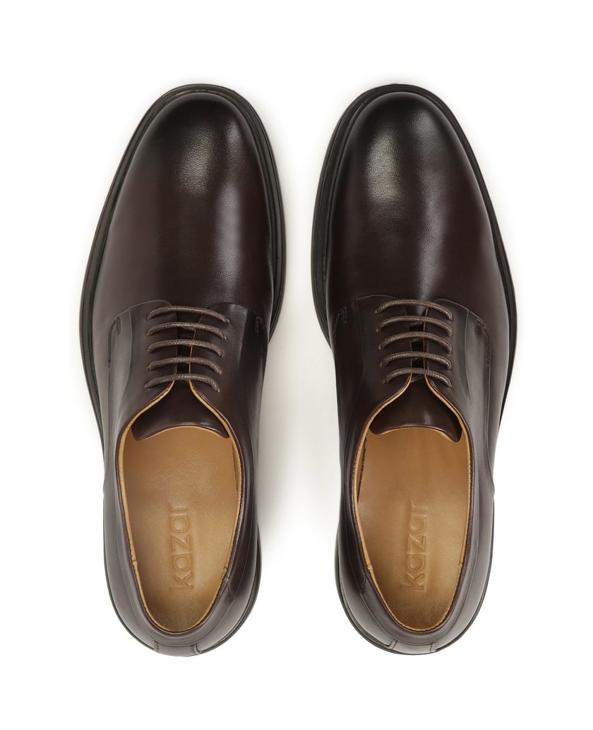 Kazar-Zeitlose-braune-Derby-Schuhe-braun