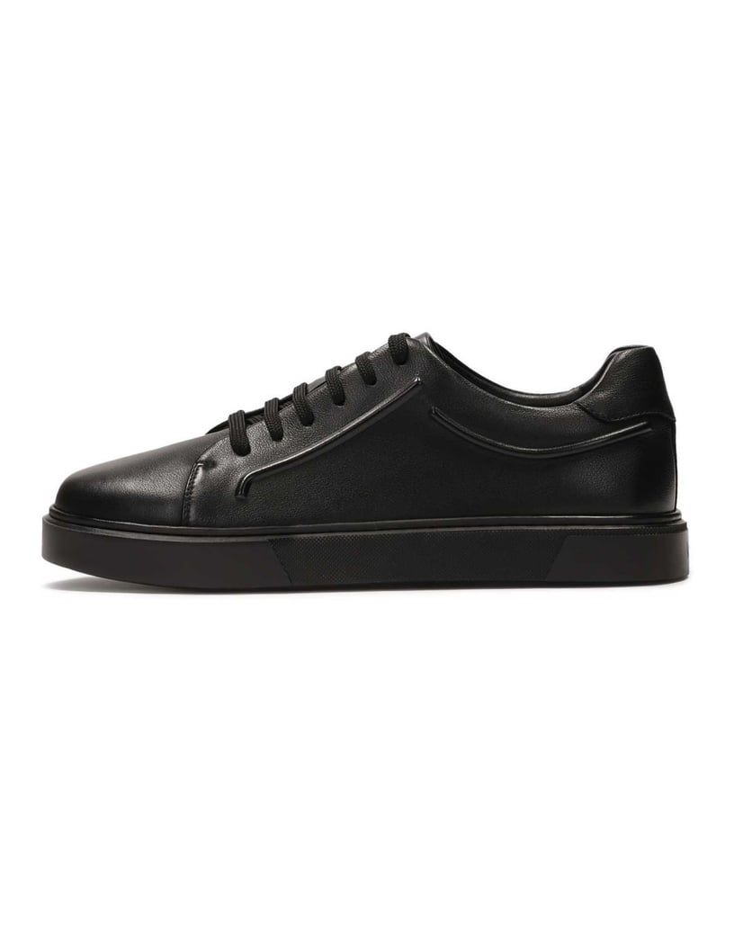 Kazar-Schwarze-geprägte-Turnschuhe-schwarz