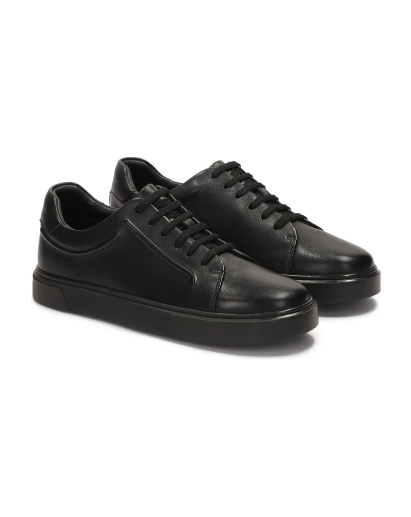 Kazar-Schwarze-geprägte-Turnschuhe-schwarz