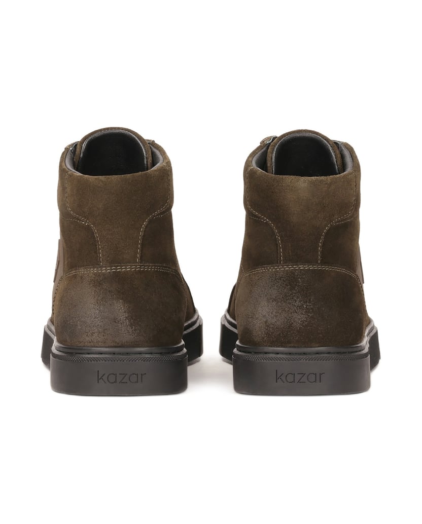 Kazar-Hohe-Sneaker-aus-Wildleder-zum-Schnüren-oliv