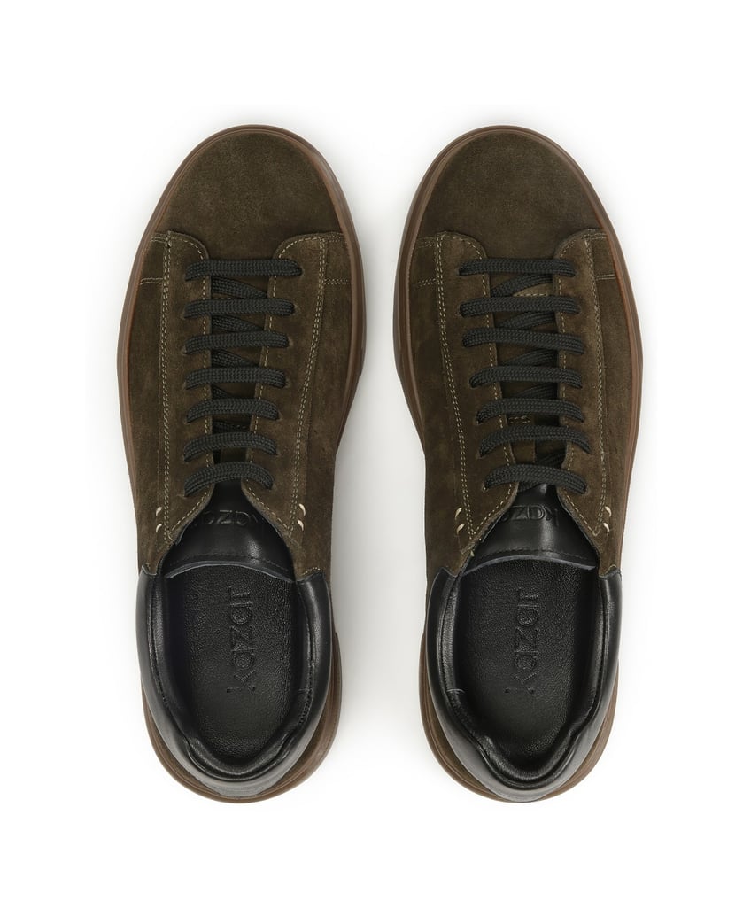 Kazar-Khaki-Wildleder-Turnschuhe-oliv