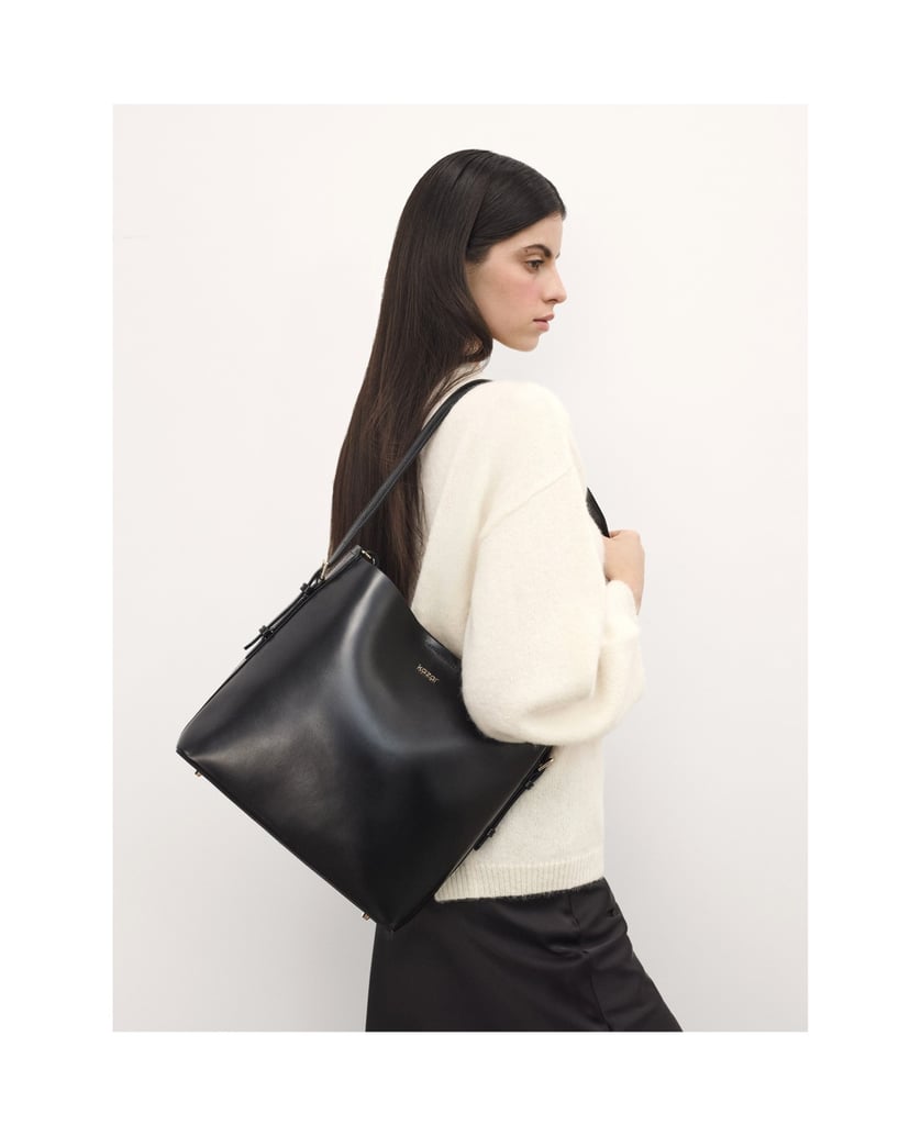 Kazar-Schwarze-Lederhandtasche-schwarz