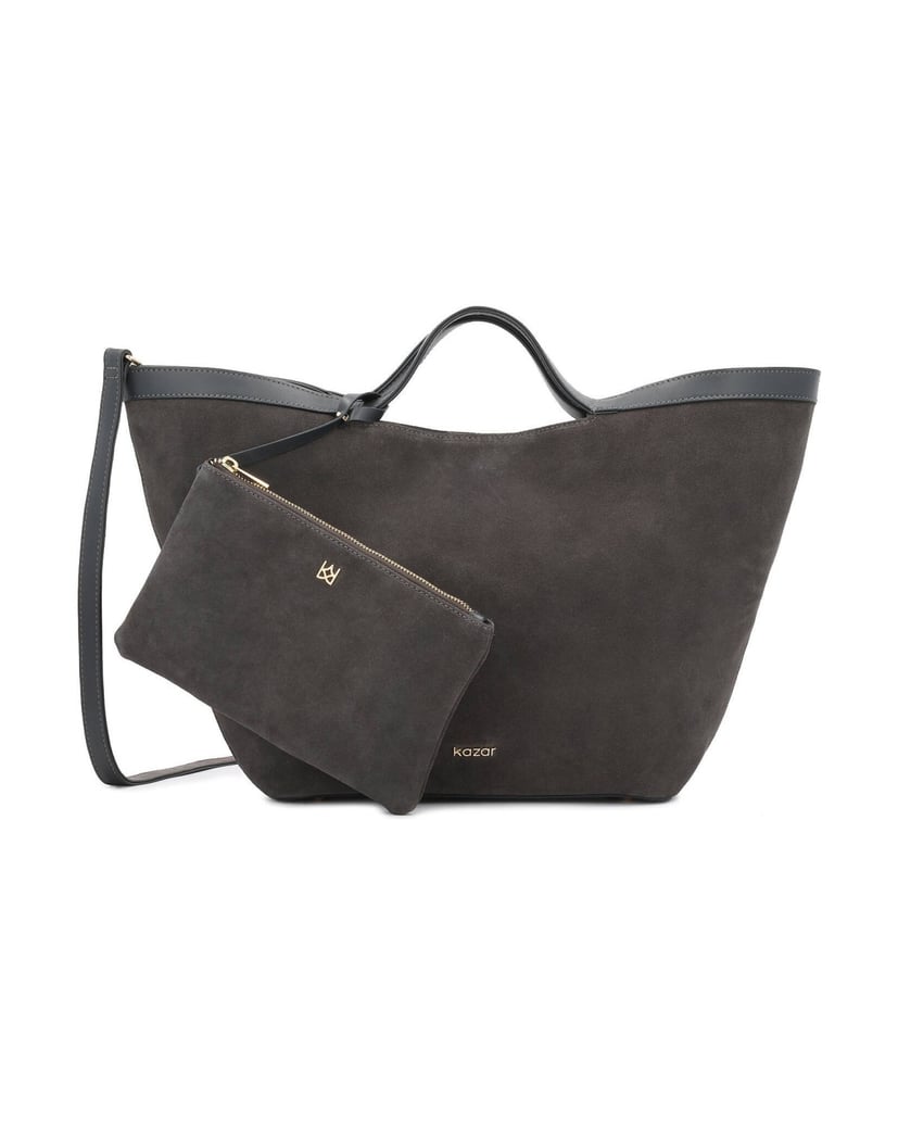 Kazar-Große-Handtasche-aus-einer-Kombination-aus-Wildleder-und-Naturleder-grau