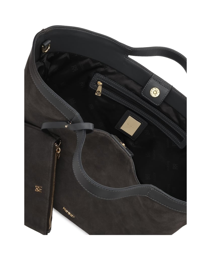Kazar-Große-Handtasche-aus-einer-Kombination-aus-Wildleder-und-Naturleder-grau