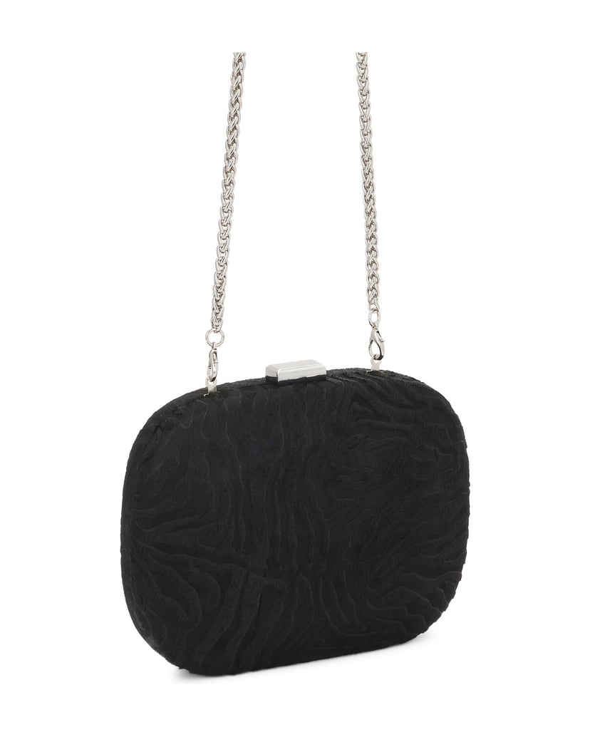 Kazar-Handtasche-mit-Zebramuster-schwarz