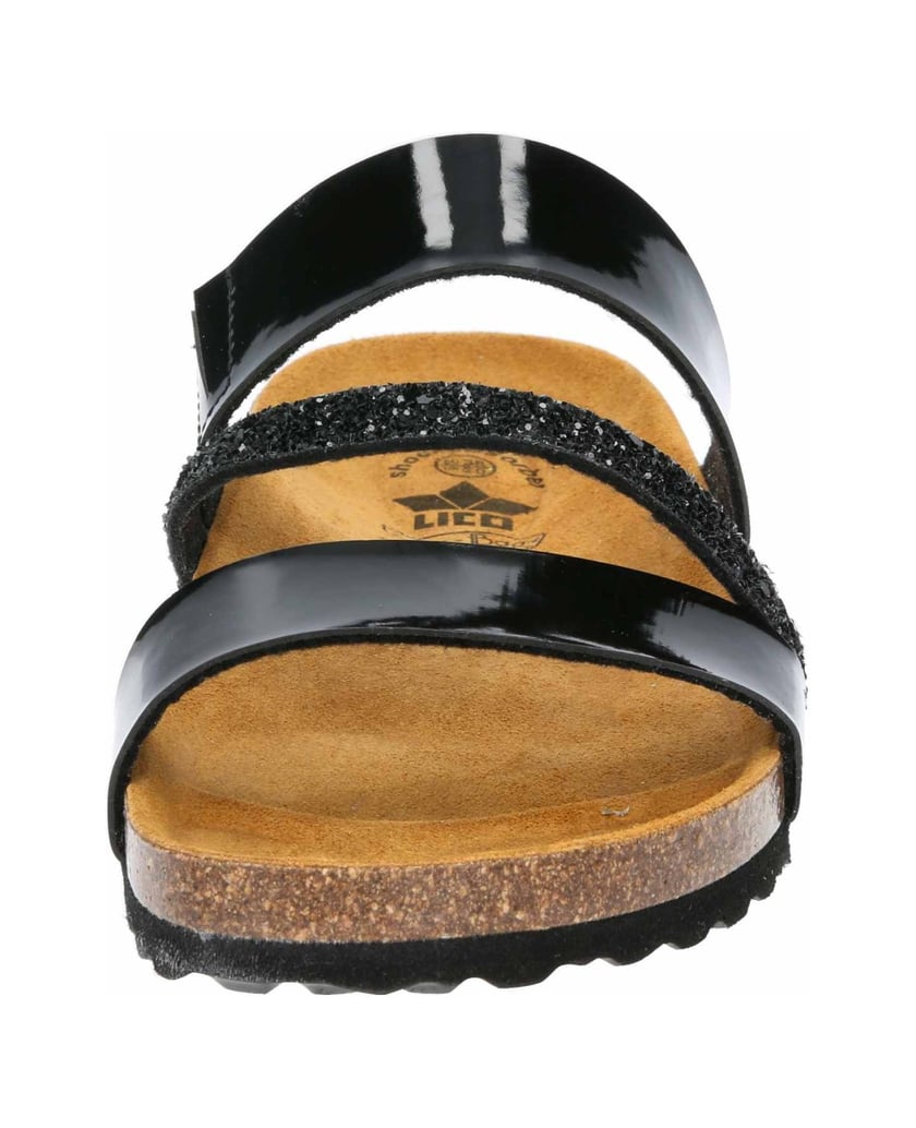 Lico-Pantolette-Bioline-Glitter-schwarz