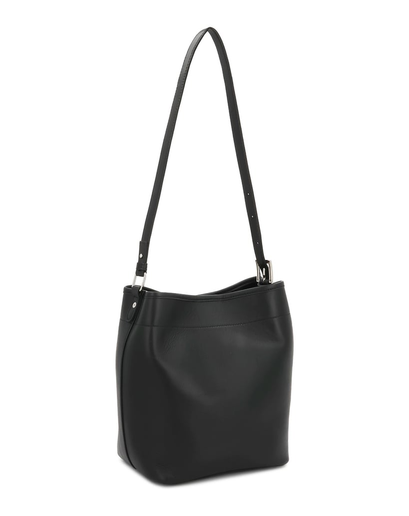 Kazar-Schwarze-Naturlederhandtasche-mit-verstellbarem-Riemen-schwarz