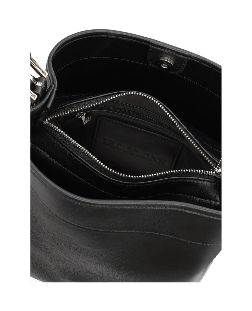 Kazar-Schwarze-Naturlederhandtasche-mit-verstellbarem-Riemen-schwarz