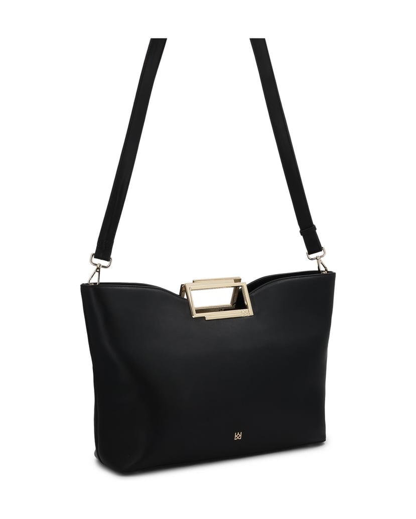 Kazar-Große-schwarze-Handtasche-mit-einer-regelmäßigen-Form-schwarz