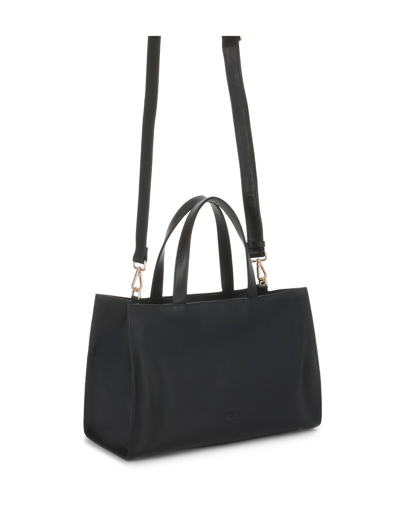 Kazar-Schwarze-klassische-Handtasche-mit-zwei-Griffen-schwarz