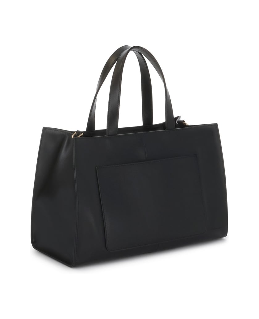 Kazar-Schwarze-klassische-Handtasche-mit-zwei-Griffen-schwarz