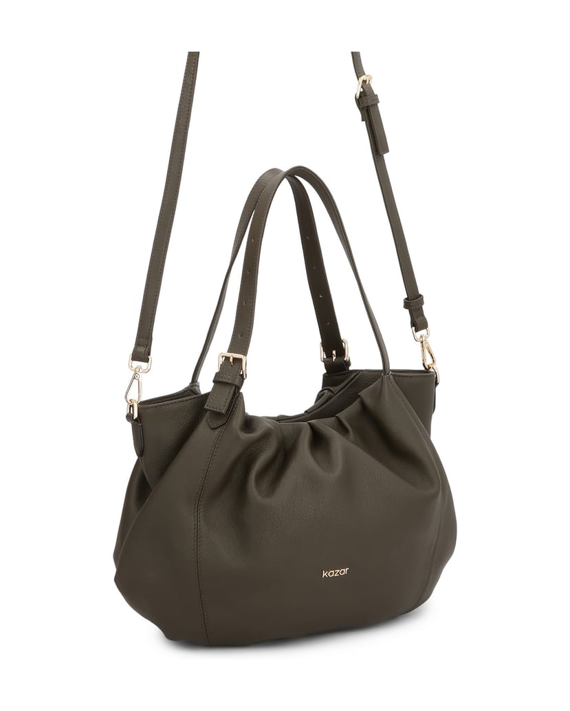 Kazar-Olive-Handtasche-mit-lockerem,-abgerundetem-Schnitt-grün