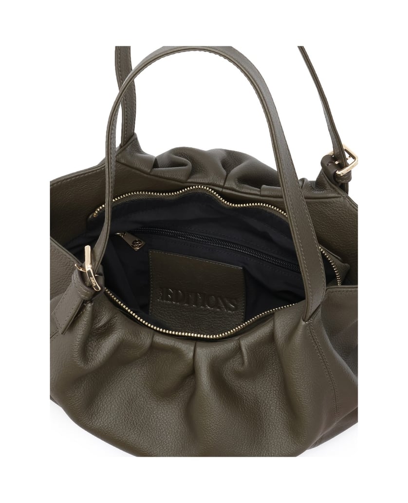 Kazar-Olive-Handtasche-mit-lockerem,-abgerundetem-Schnitt-grün