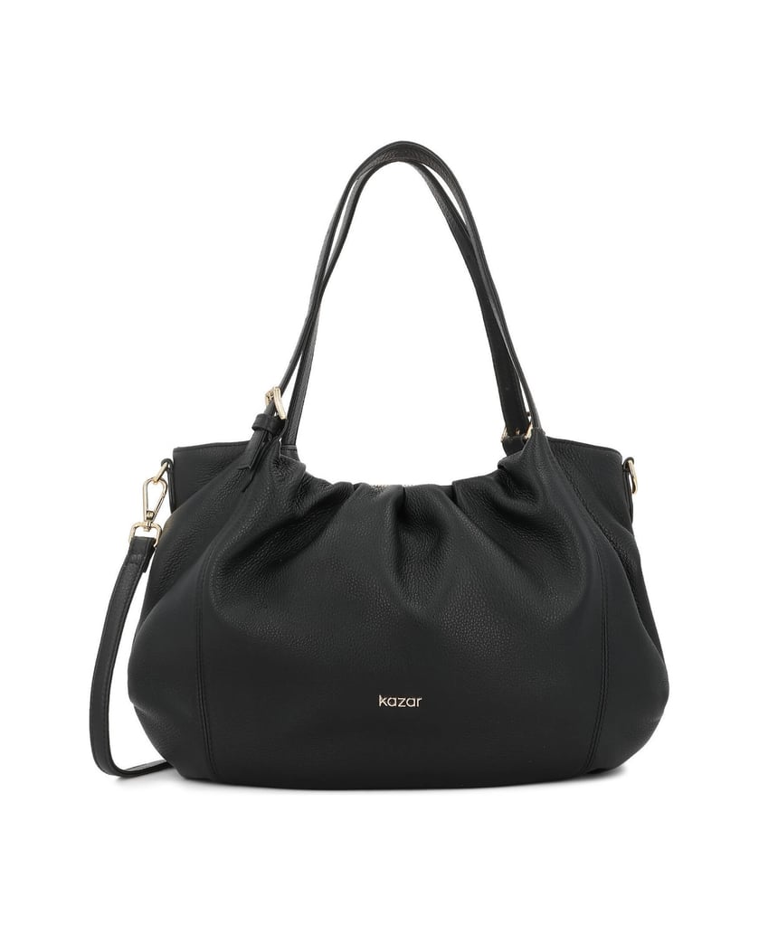 Kazar-Schwarze-Handtasche-aus-weichem-Leder-schwarz