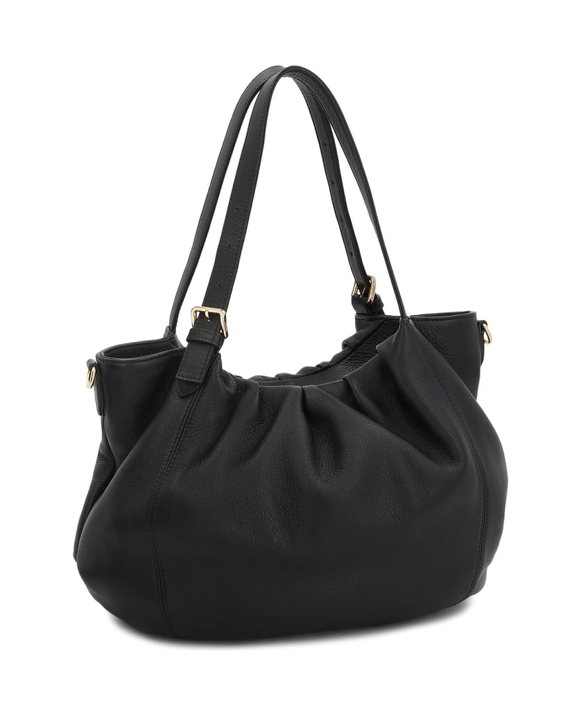 Kazar-Schwarze-Handtasche-aus-weichem-Leder-schwarz