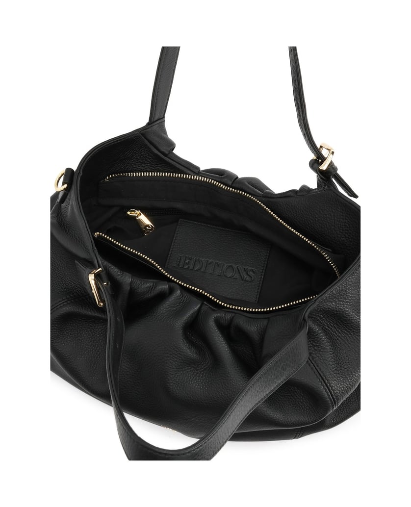 Kazar-Schwarze-Handtasche-aus-weichem-Leder-schwarz