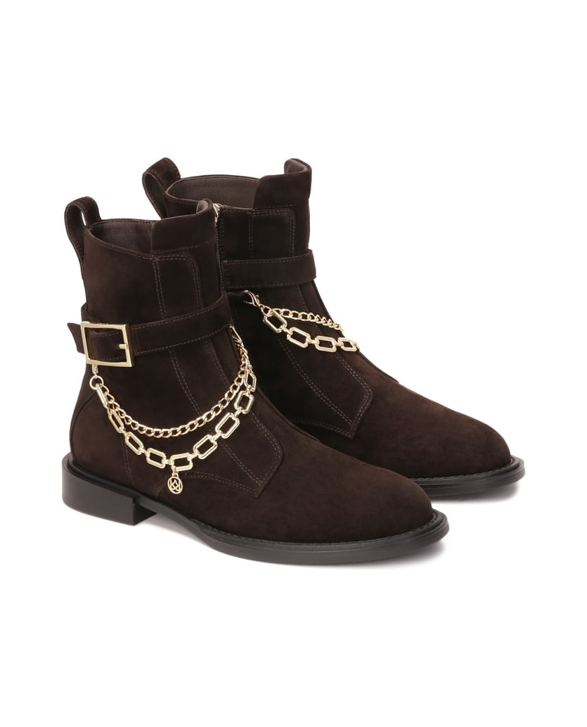Kazar-Braune-Stiefel-mit-abnehmbaren-Ketten-braun