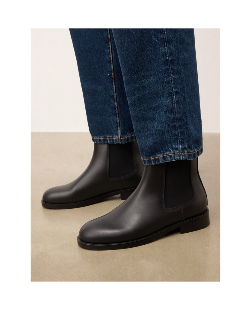 Kazar-Schlupfstiefel-mit-flacher-Sohle-schwarz