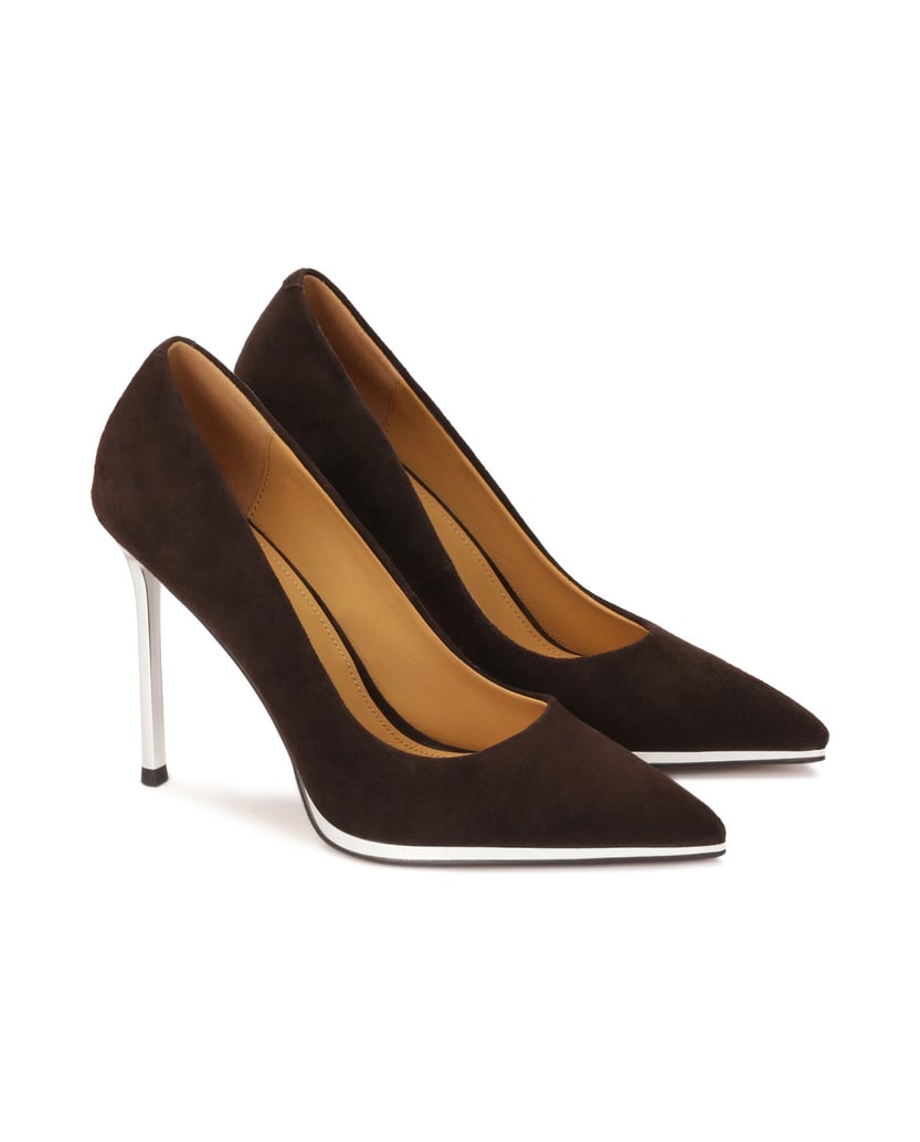 Kazar-Braune-Pumps-mit-silbernem-Absatz-braun