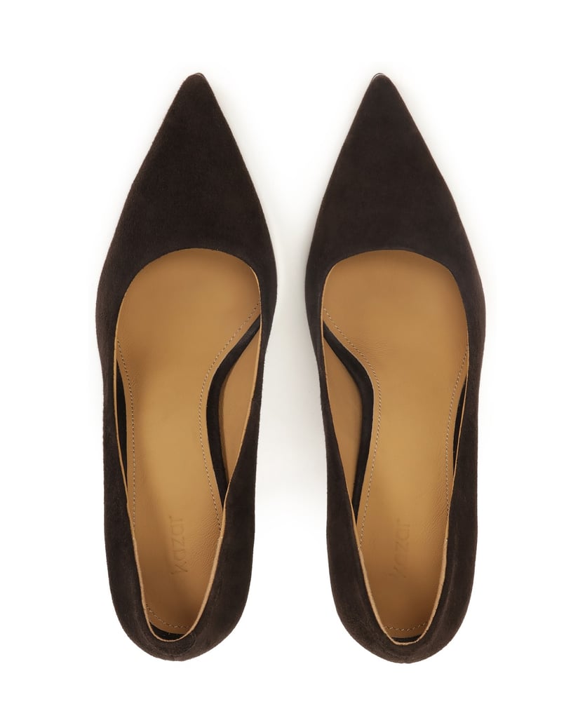Kazar-Braune-Pumps-mit-silbernem-Absatz-braun