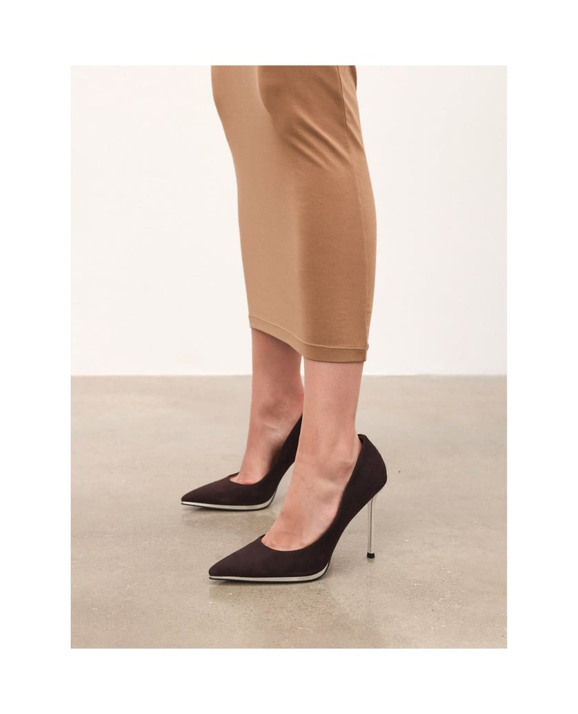Kazar-Braune-Pumps-mit-silbernem-Absatz-braun