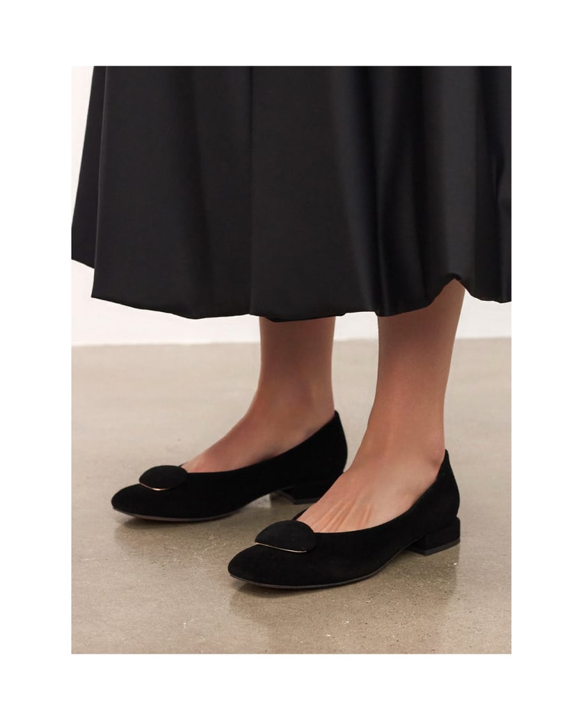 Kazar-Ballerinas-aus-Wildleder-mit-flachen-Absätzen-schwarz