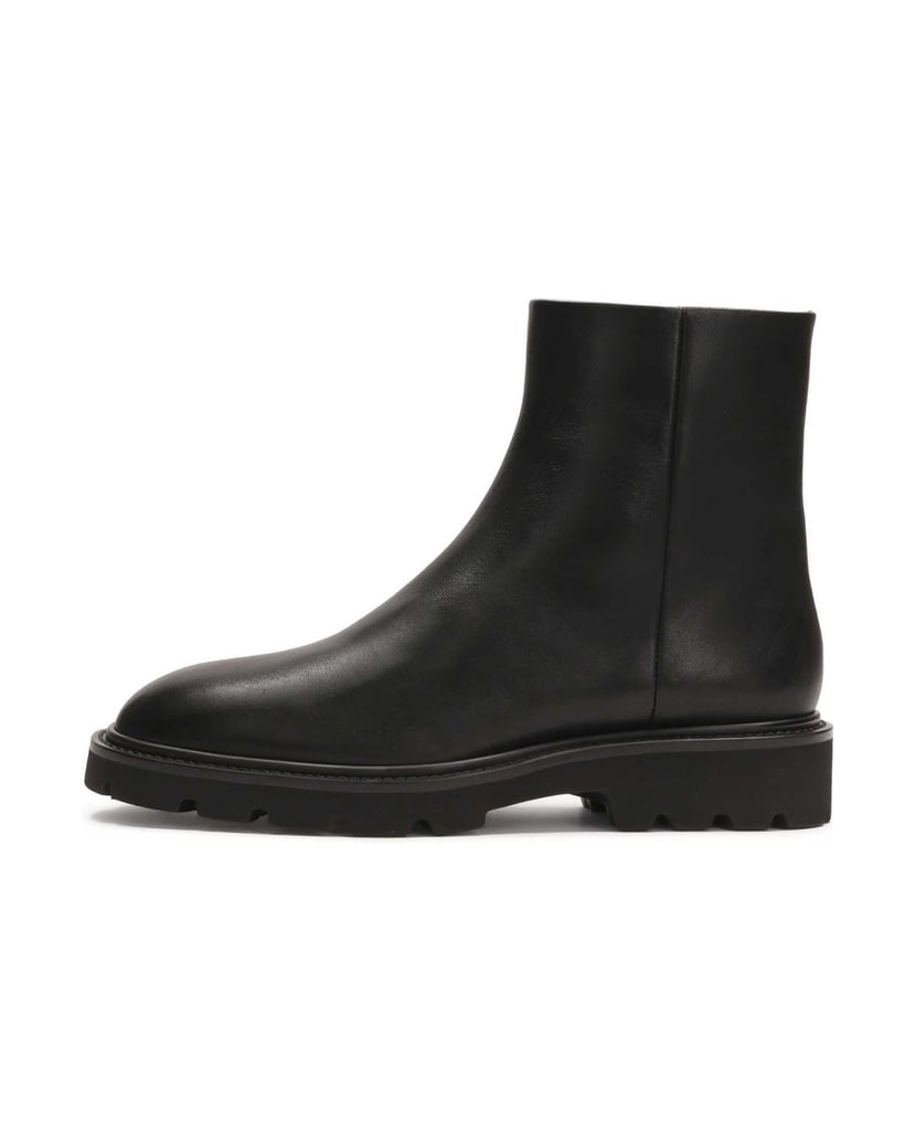 Kazar-Flache-Stiefel-aus-Naturleder-schwarz