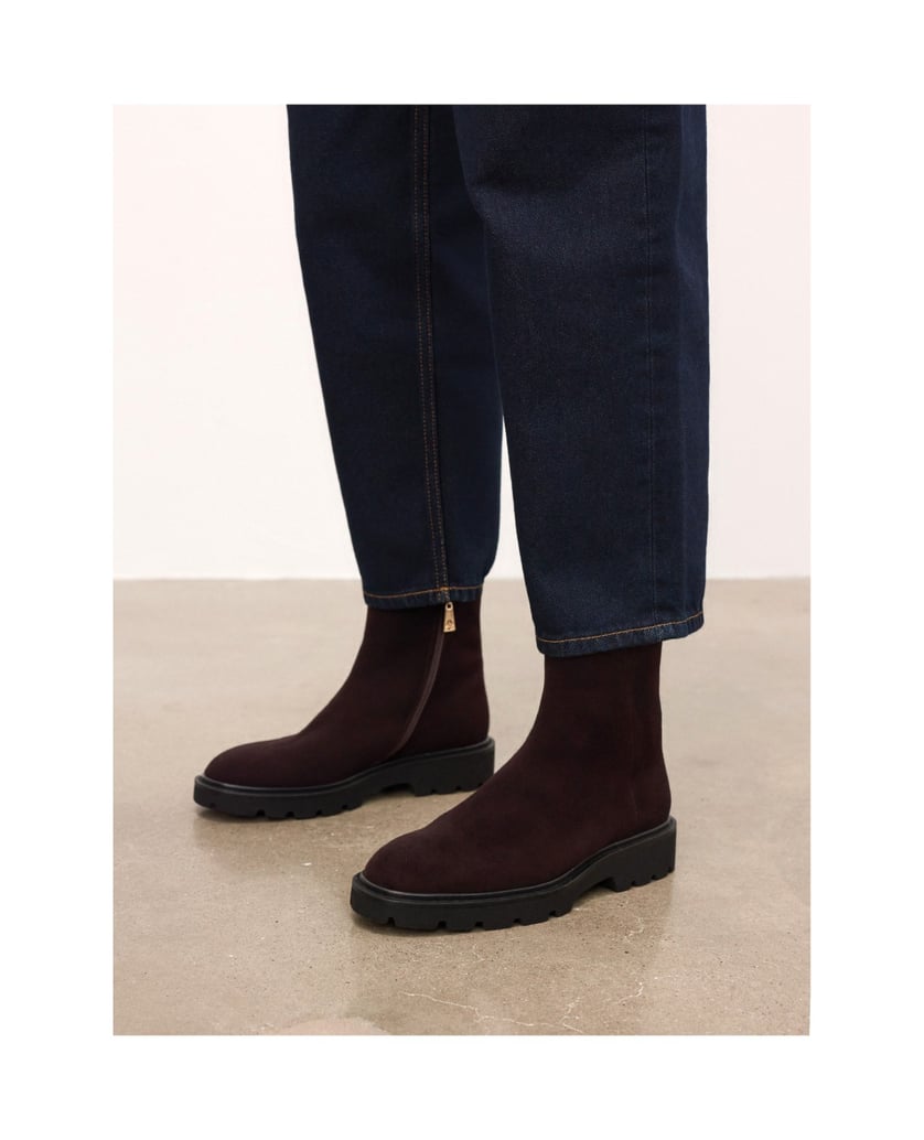 Kazar-Braune-Wildlederstiefel-mit-Reißverschluss-braun