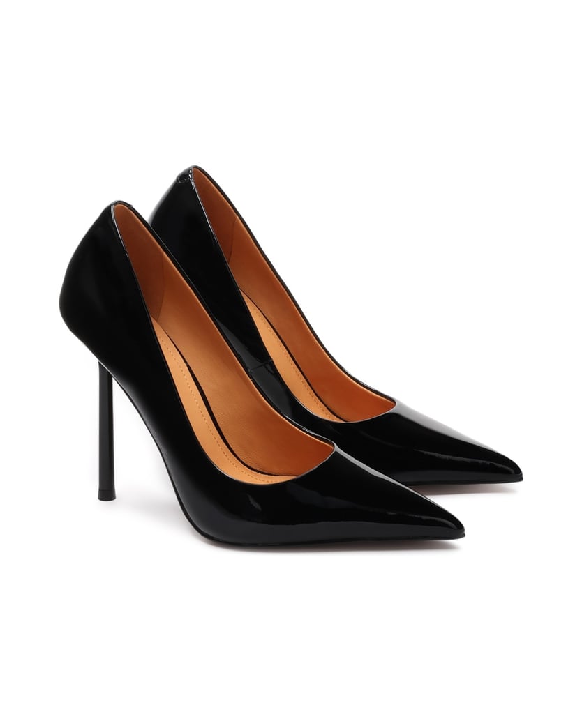 Kazar-Schwarze-Pumps-aus-Lackleder-mit-schlankem-Absatz-schwarz