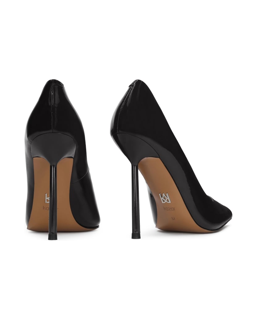 Kazar-Schwarze-Pumps-aus-Lackleder-mit-schlankem-Absatz-schwarz