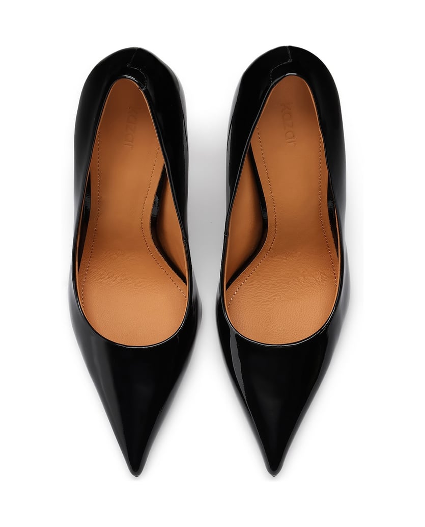 Kazar-Schwarze-Pumps-aus-Lackleder-mit-schlankem-Absatz-schwarz
