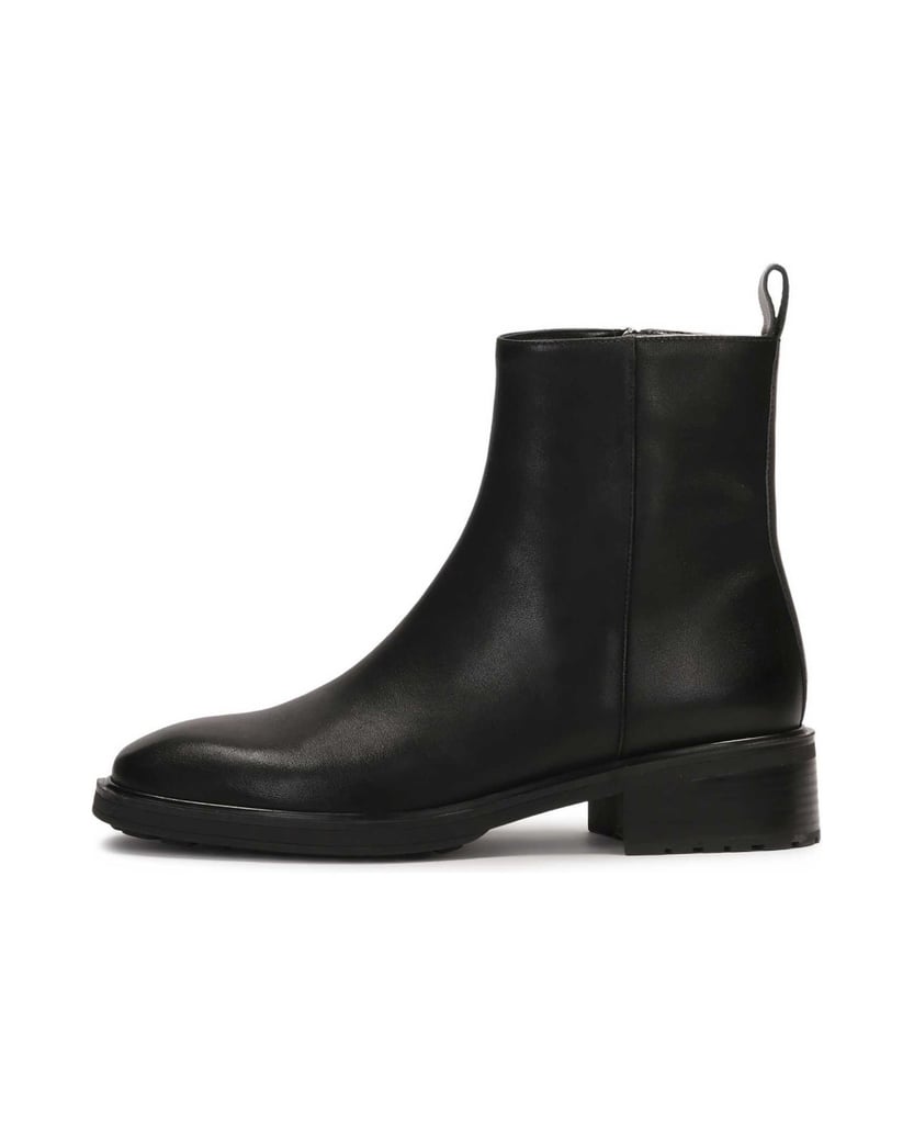 Kazar-Niedrige-Lederstiefel-mit-Reißverschluss-schwarz