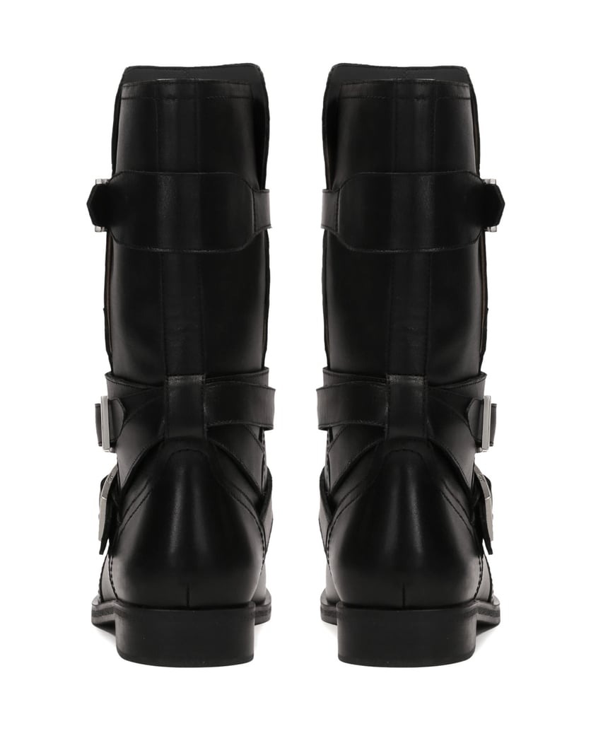 Kazar-Schwarze-Stiefel-mit-höherem-Schaft,-verziert-mit-Schnallen-schwarz