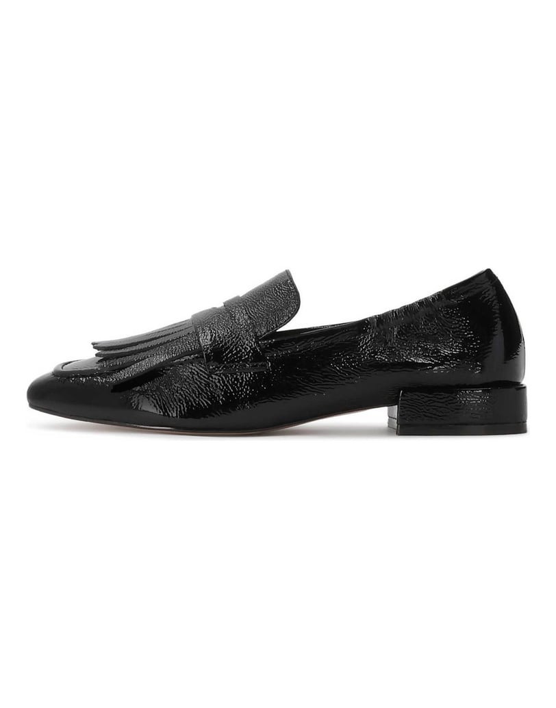 Kazar-Schwarze-Slipper-aus-faltigem-Lackleder-schwarz