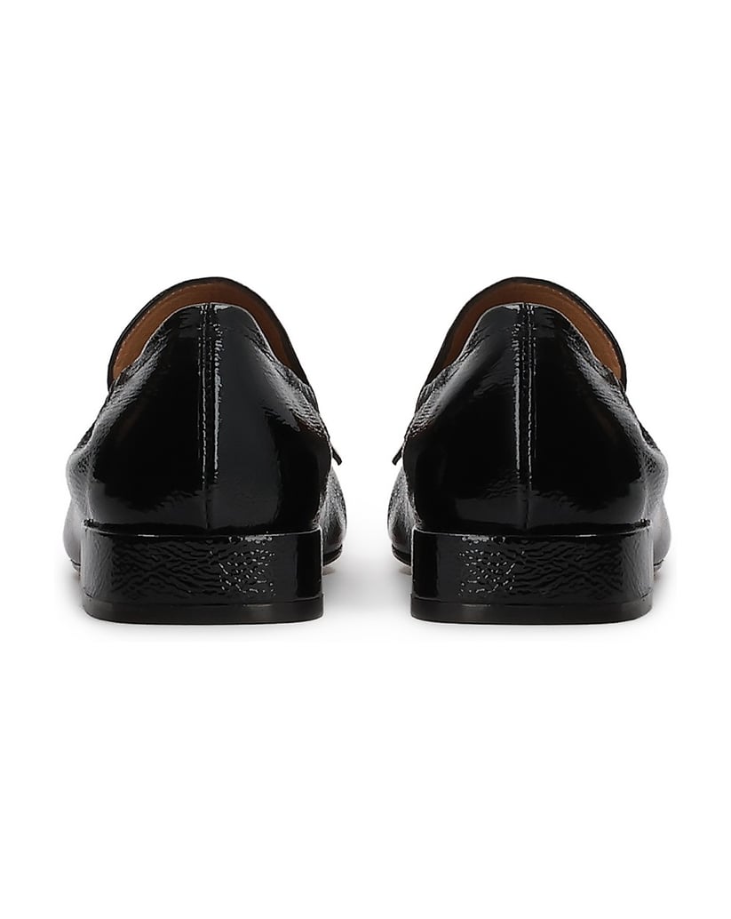 Kazar-Schwarze-Slipper-aus-faltigem-Lackleder-schwarz