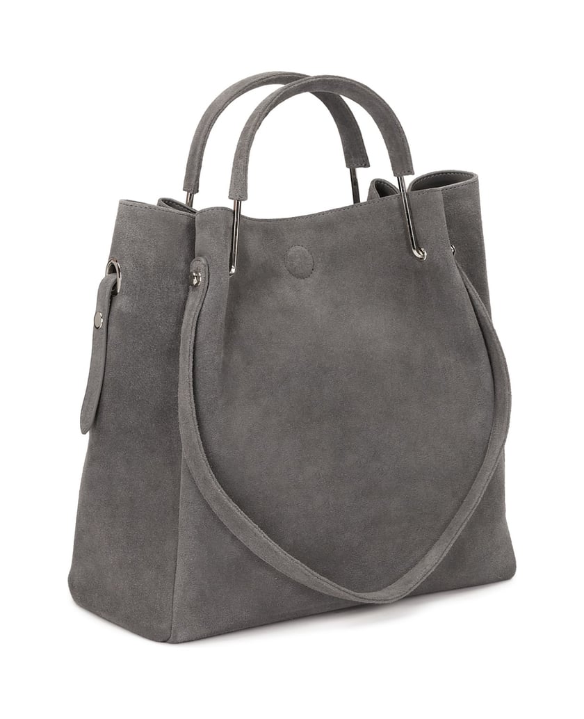 Kazar-Graue-Handtasche-mit-zwei-Arten-von-Griffen-grau