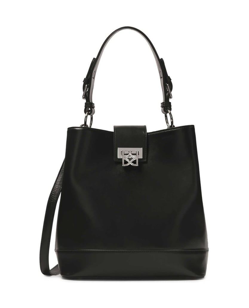 Kazar-Schwarze-Handtasche-mit-Zierschließe-schwarz