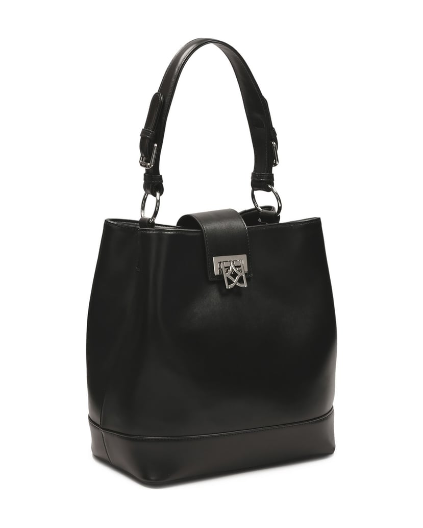 Kazar-Schwarze-Handtasche-mit-Zierschließe-schwarz