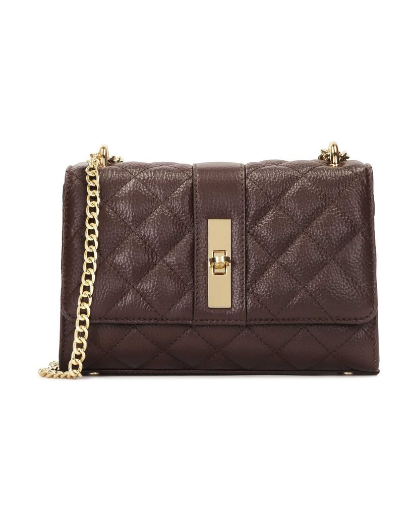 Kazar-Gesteppte-braune-Kettenhandtasche-braun