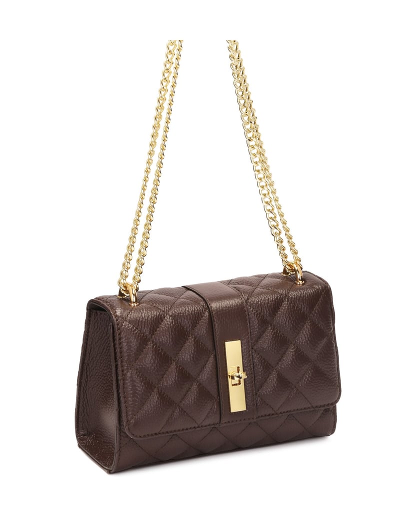 Kazar-Gesteppte-braune-Kettenhandtasche-braun