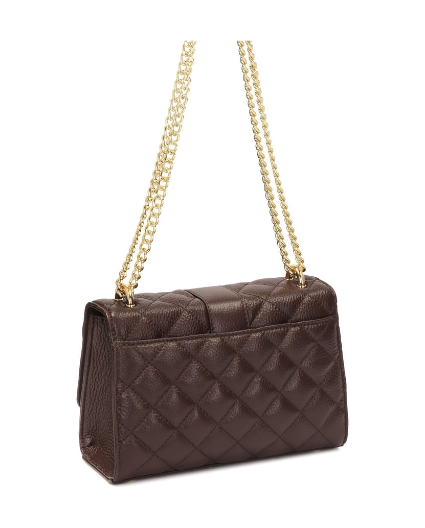 Kazar-Gesteppte-braune-Kettenhandtasche-braun