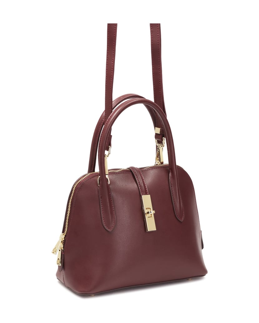 Kazar-Kastanienbraune-Lederhandtasche-mit-Griffen-rot