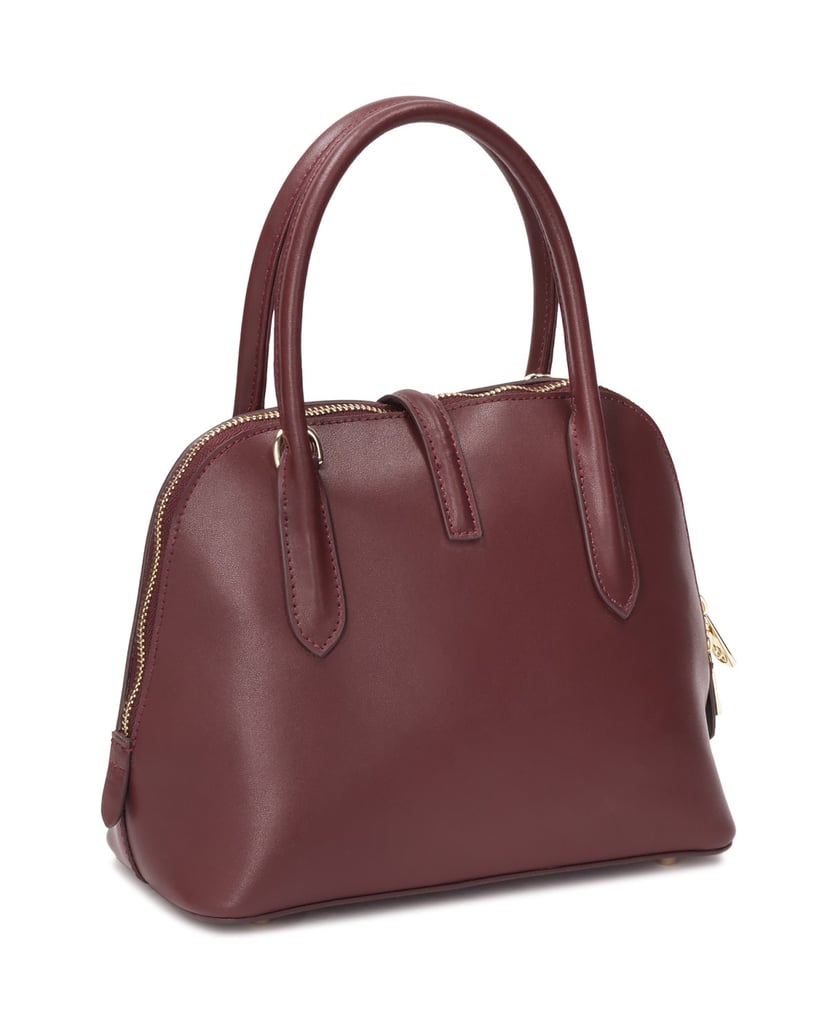 Kazar-Kastanienbraune-Lederhandtasche-mit-Griffen-rot
