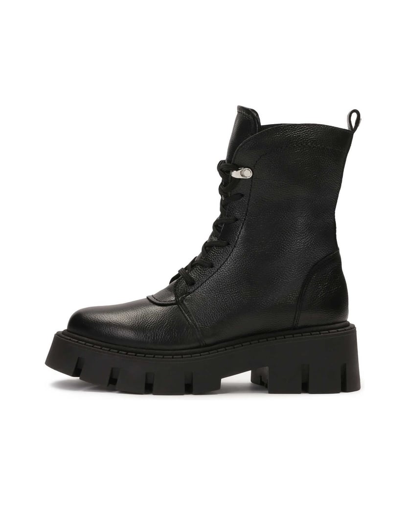 Kazar-Lederstiefel-mit-Reißverschluss-und-Schnürung-schwarz