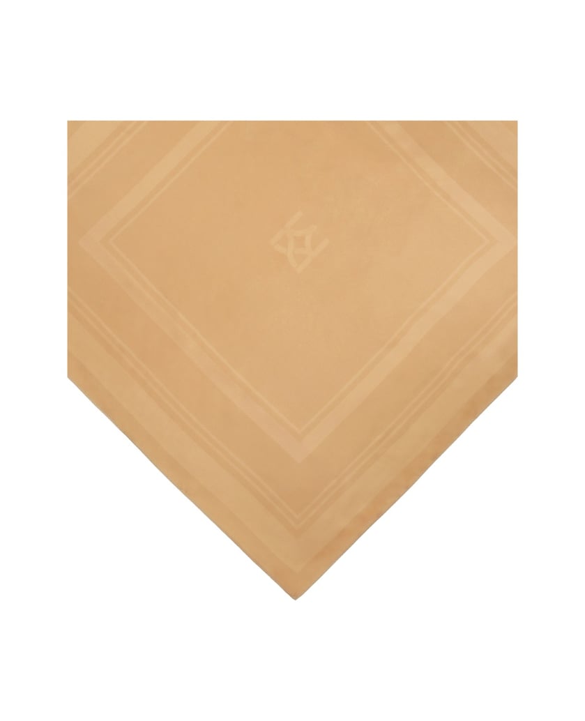 Kazar-Eleganter-Seidenschal-mit-geometrischen-Mustern-beige