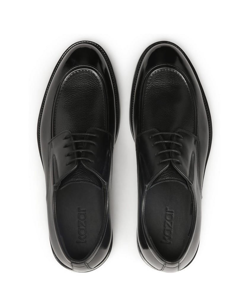 Kazar-Schwarze-Schuhe-mit-Ziernähten-schwarz