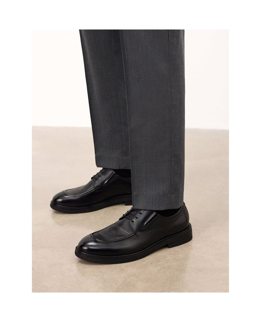 Kazar-Schwarze-Schuhe-mit-Ziernähten-schwarz