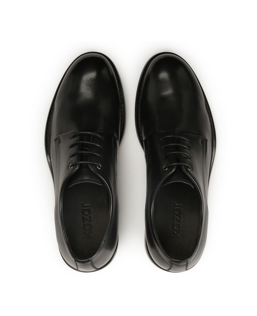 Kazar-Lässige-schwarze-Lederschuhe-schwarz