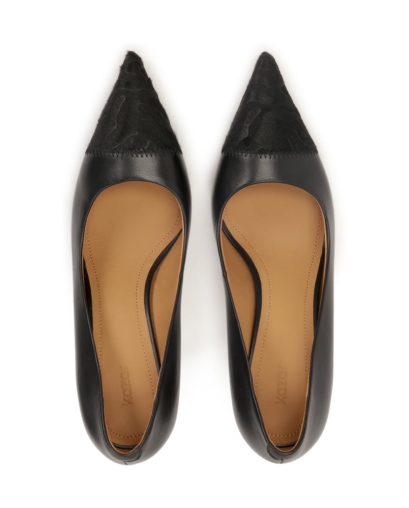 Kazar-Schwarze-Pumps-mit-Borsten-verschönerten-Nasen-schwarz